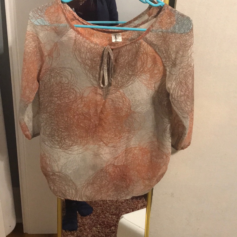 Sheer colorful blouse